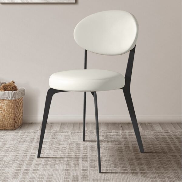 كرسي طعام اجوان - ابيض واسود