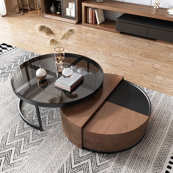 طاولة قهوة موديرن اليغانس- بني