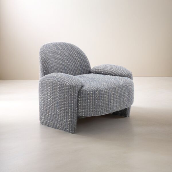 كنبة مفرد ريفان - رمادي وابيض