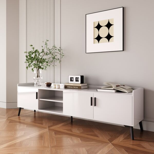 طاولة تلفزيون 200 سم سطح حجر ملبد 75 بوصة مارويل