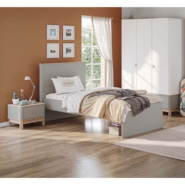 سرير بونو أطفال 120×200 سم رمادي