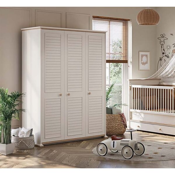 دولاب ملابس خشبي 3 أبواب جولف - بيج