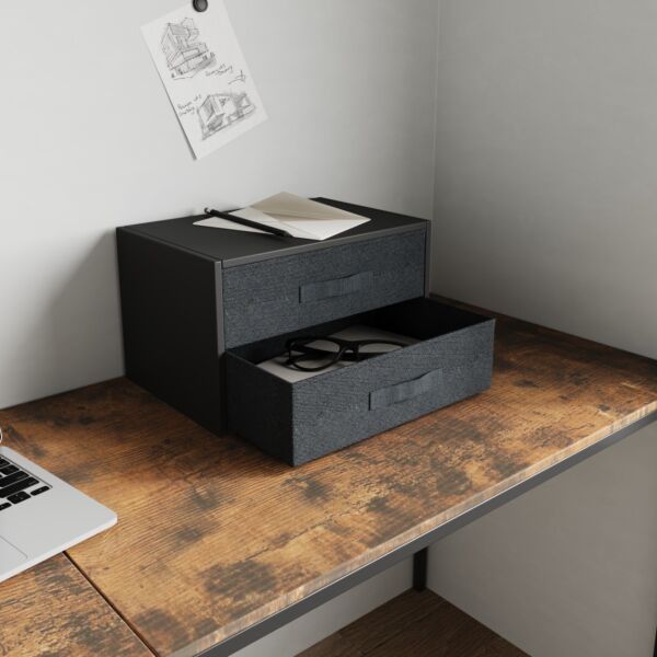 صندوق تنظيم درجين اورجانيز - رمادي واسود