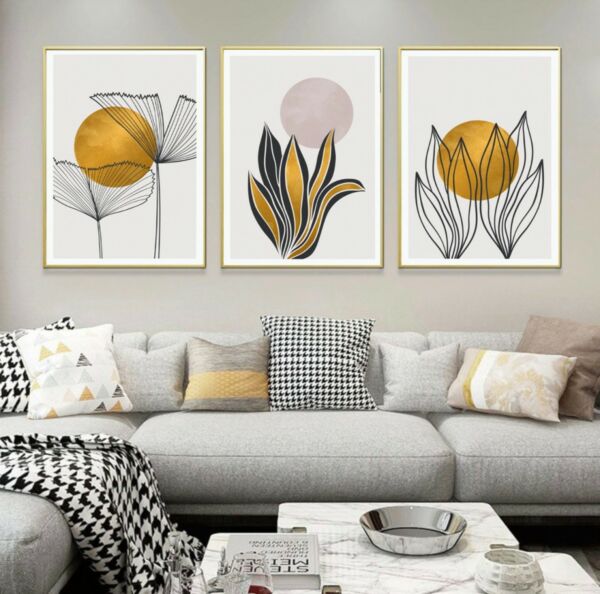 طقم من 3 لوحات مودرن سيرا