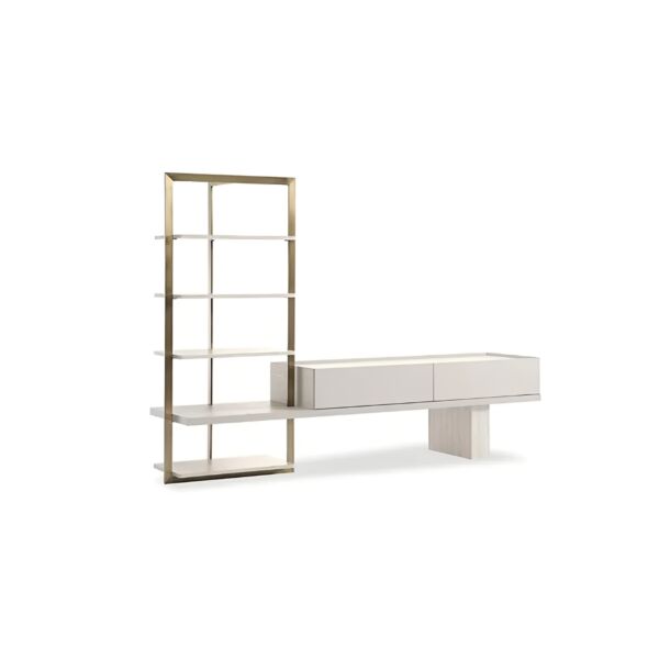 طاولة تلفزيون مع ارفف جاليا 213 سم - بيج