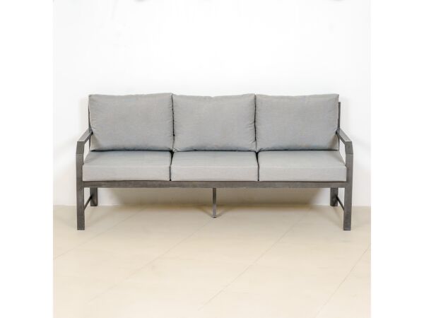 كنب جلسة خارجيه ثلاثي نيس - رمادي