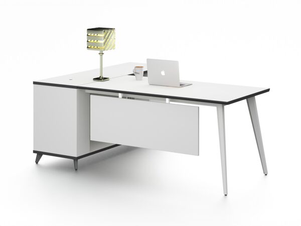 مكتب ريناز مع ملحق 200 سم-ابيض