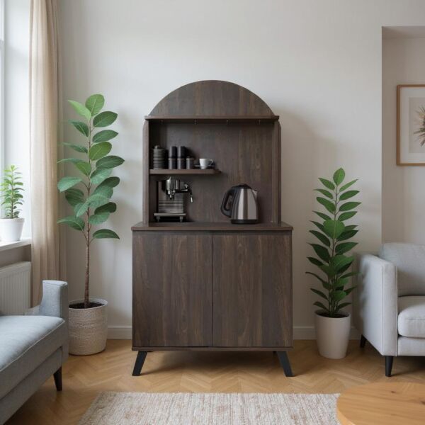 ركن قهوة خشب ماليزي سيفتاب - بني