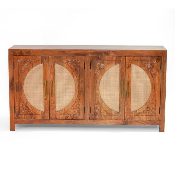 طاولة بوفيه خشب طبيعي 4 باب - 160سم