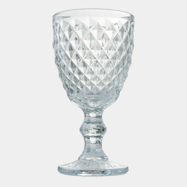 كاسة زجاج دايموند طويلة وعريضة - شفاف