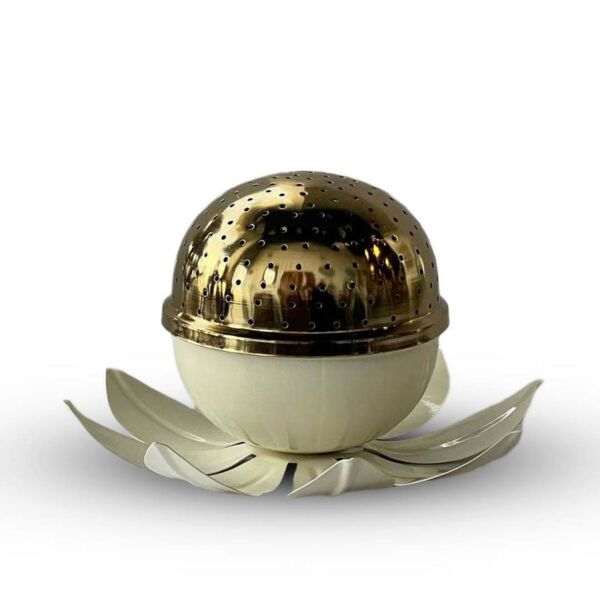 مبخره زهرة اللوتس أبيض - كبير