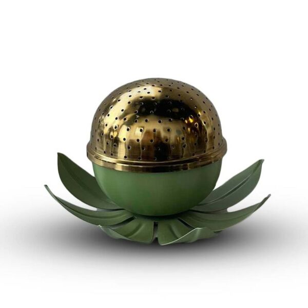 مبخره زهرة اللوتس أخضر - كبير