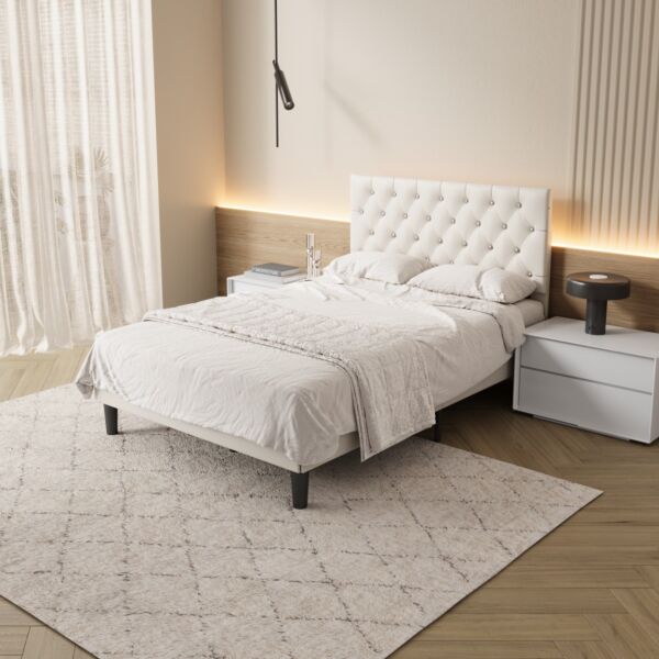 سرير مفرد الفيرا - ابيض 190x135 سم