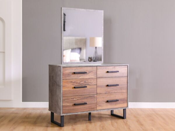 تسريحة مع مرآة نوردن - بني ومتعدد الألوان