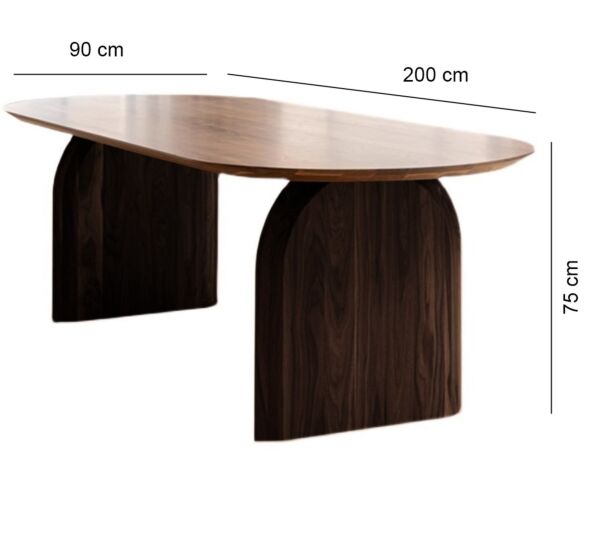 طاولة طعام كانتشيلو 8 أشخاص - بني غامق