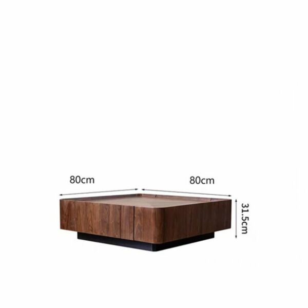 طاولة قهوة مودرن كيمارو خشبية بني - 80x31x80 سم