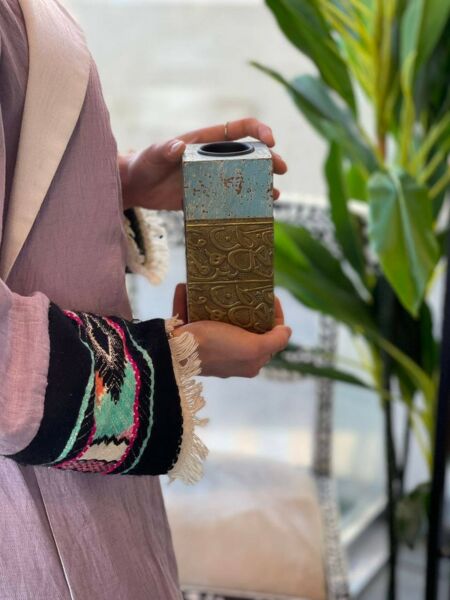 مبخرة حرف عربي أزرق سيران - حروف اندلسية 