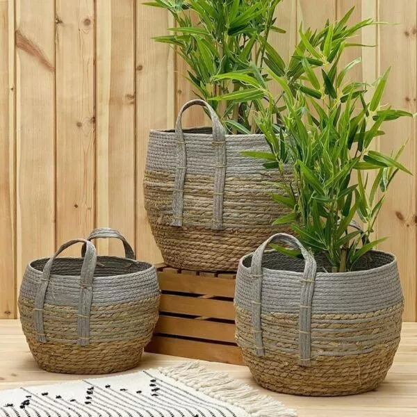طقم سلال قش روناس 3قطع