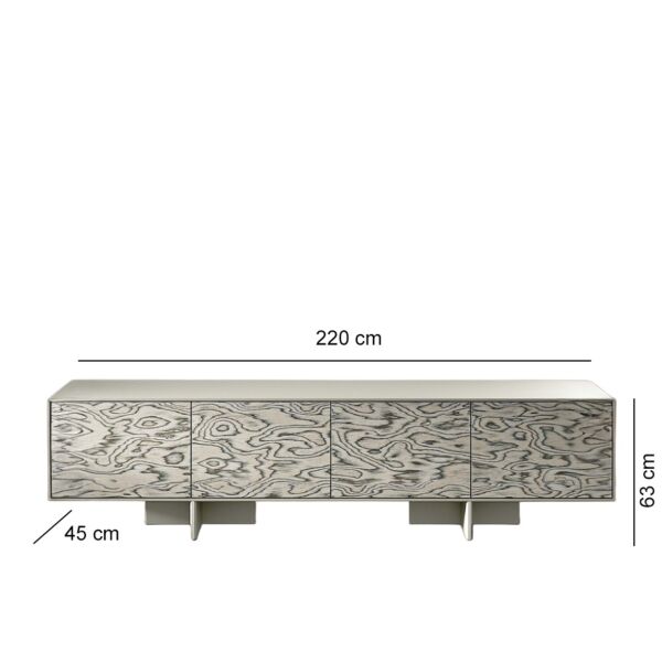 طاولة تلفزيون تيتانيو - رمادي
