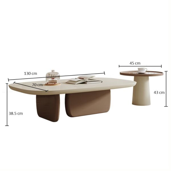 طاولة قهوة مع طاولة جانبية كاتي