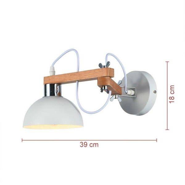 اضاءة جدارية خشبية بذراع متحركة اليك
