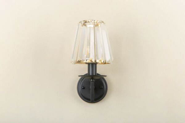 إضاءة جدارية كلاسيكية لمبة واحدة أسود