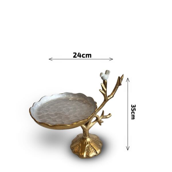 طبق تقديم بقاعدة كلاسي-رمادي