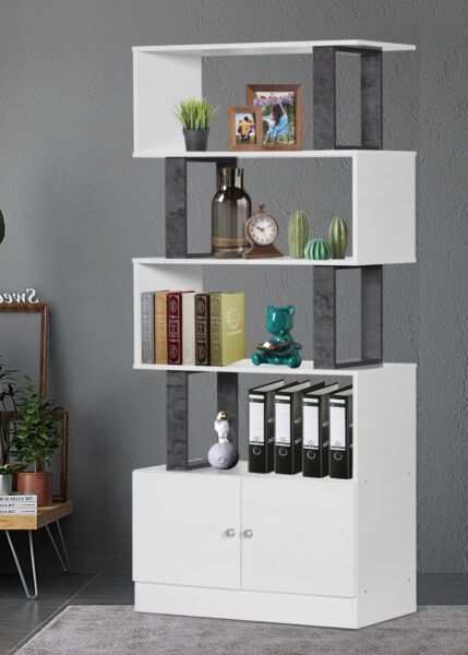 وحدة أرفف بروكي خشب  متعددة الإستخدام مع وحدة تخزين سفلية 