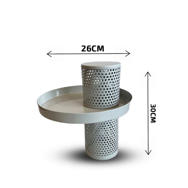 وعاء تقديم بقاعدة اليجانس - رمادي