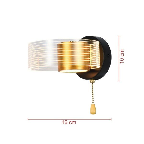 اضاءة جداري اكريليك - اسود وذهبي