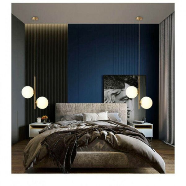 ثريا اورا مودرن طولية لمبتين دوائر ذهبي 