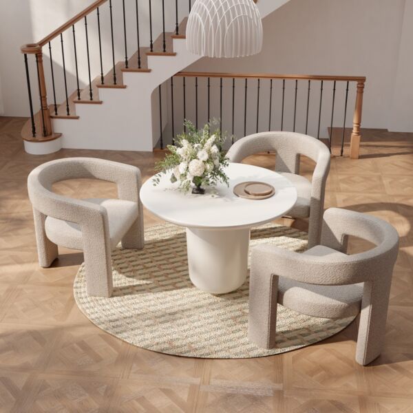 كرسي طعام اجمس - بيج