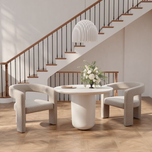 كرسي طعام اجمس - بيج