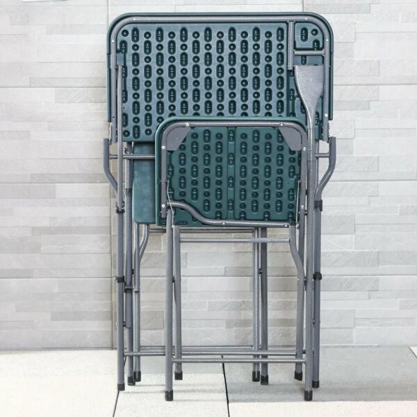  طقم طاولة مع كرسيين فايبر  70x64.5x164 بني 