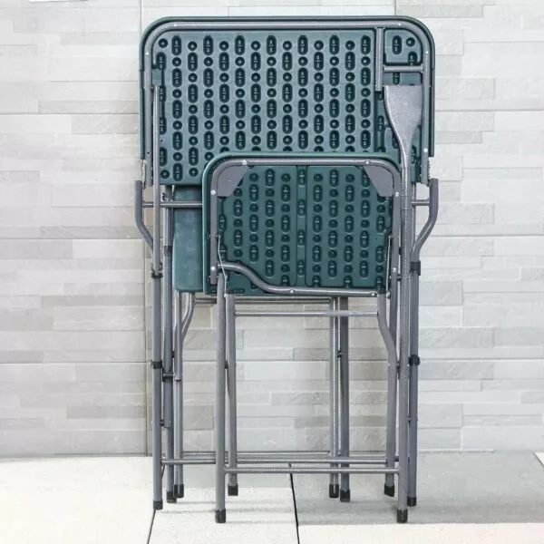  طقم طاولة مع كرسيين فايبر  70x64.5x164 بني 