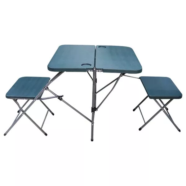  طقم طاولة مع كرسيين فايبر  70x64.5x164 بني 