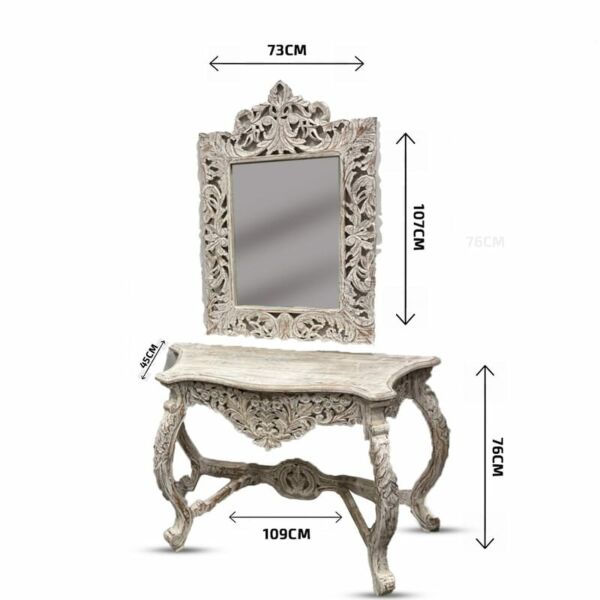 طقم كونسول أبيض - كارفينغ