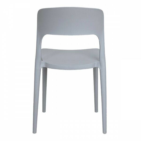 كرسي بلاستيك فايبر ظهر سادة كريس لون رمادي 