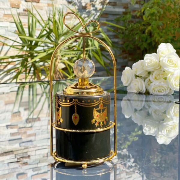 مبخرة دلاس - اسود وذهبي