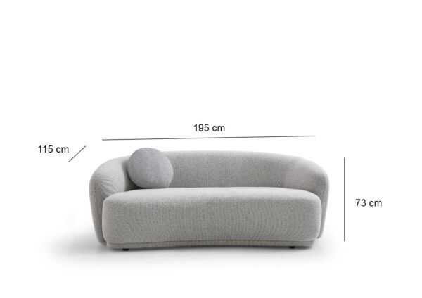 كنبة ثنائية انجل - رمادي فاتح