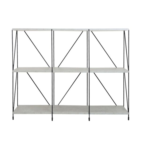 وحدة  رفوف ابيلا خشب ماليزي 3 ادوار  متعددة الإستخدام رمادي 