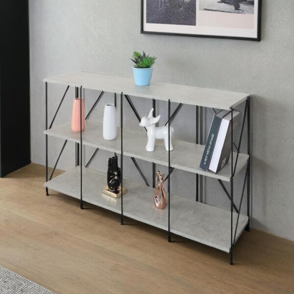 وحدة رفوف كارول 3 ادوار خشب ماليزي متعددة الإستخدام رمادي 