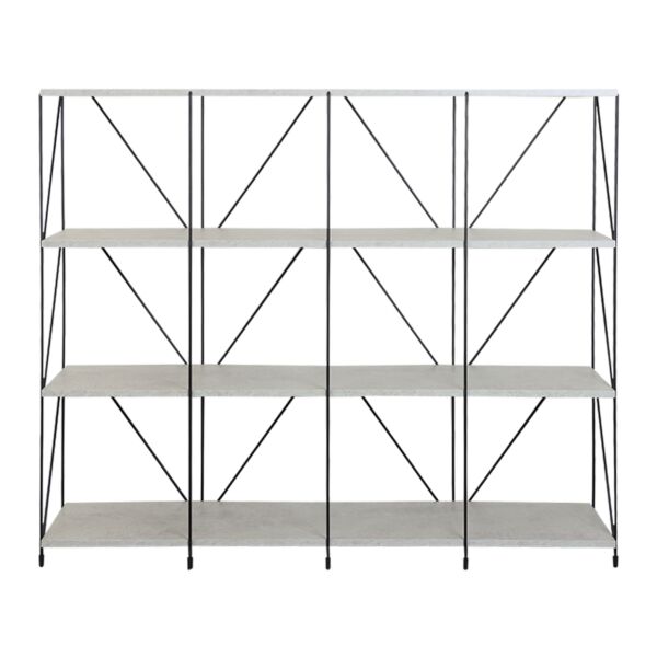 وحدة رفوف ايفا خشب ماليزي 4 ادوار  متعددة الإستخدام رمادي