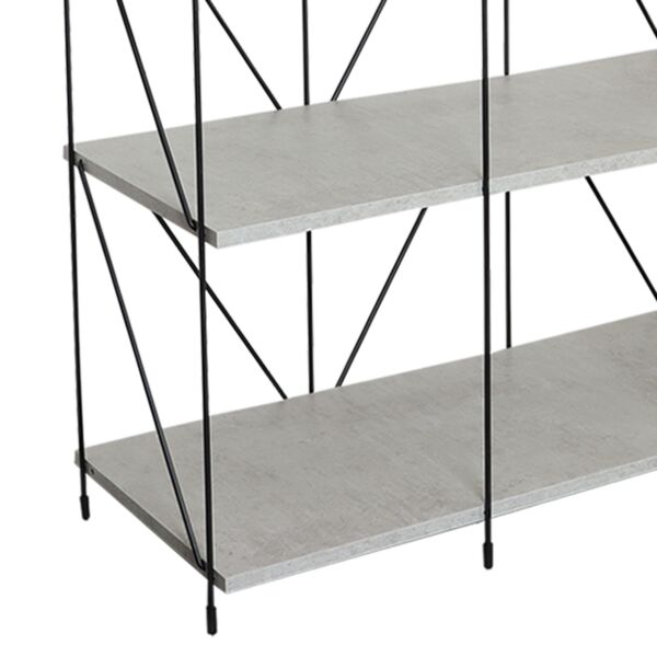 وحدة رفوف ايفا خشب ماليزي 4 ادوار  متعددة الإستخدام رمادي