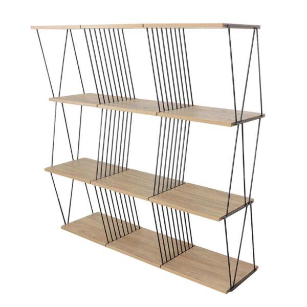 وحدة رفوف اوغستا خشب ماليزي 4 ادوار مقسم متعددة الإستخدام خشبي 