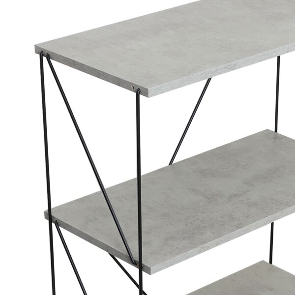 وحدة رفوف كانديس خشب ماليزي 3 ادوار  متعددة الإستخدام رمادي 