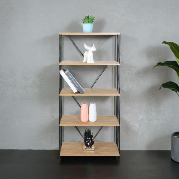 وحدة رفوف هيلدا خشب ماليزي 5 ادوار  متعددة الإستخدام خشبي 