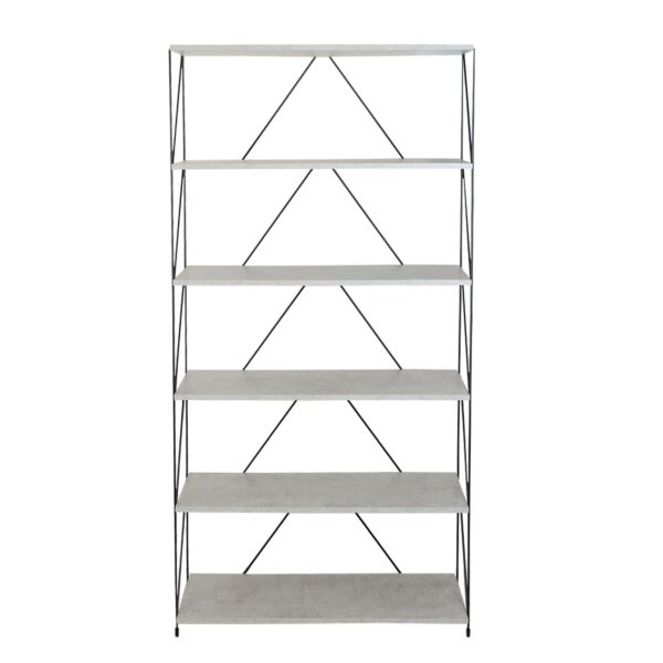 وحدة رفوف روبي خشب ماليزي 6 ادوار  متعددة الإستخدام رمادي