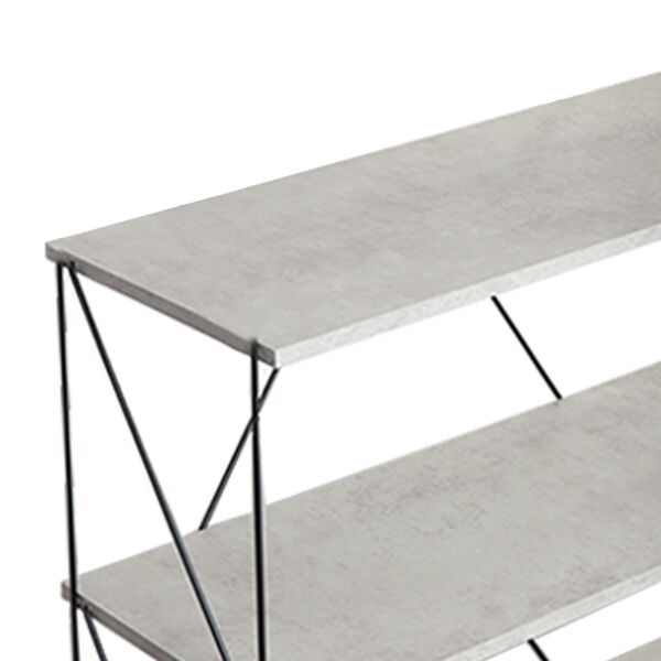 وحدة رفوف روبي خشب ماليزي 6 ادوار  متعددة الإستخدام رمادي