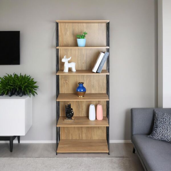 وحدة رفوف لوكس خشب ماليزي 6 ادوار  متعددة الإستخدام خشبي 